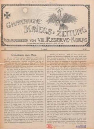 1915: Champagne-Kriegs-Zeitung