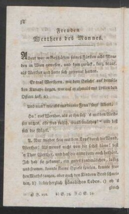 Freuden Werthers des Mannes