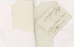 Notiz, vielleicht für Abfassung eines Briefs, von Karoline Luises Hand.