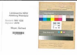 Entnazifizierung Gerhard Meyer , geb. 12.09.1903 (Lohnbuchhalter)