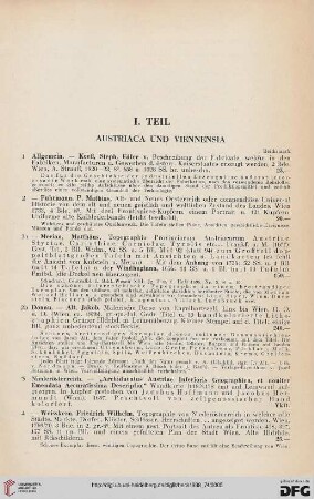 I. Teil (Nr. 1-194)