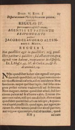 Disputationum Philosophicarum quinta
