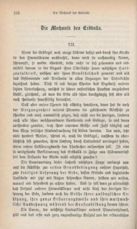 156-173 Die Mechanik des Erdball : VII.