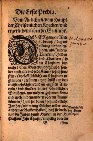 Fünff kurtze Predige[n] Von zwentzig vermeynten Vrsachen: Warumb etliche leut diser zeit, nit wollen Catholisch oder (wie sie sprechen) Bäpstisch seyn : Den Catholischen nutzlich, den Lutheriscen aber notwendig ... zu lesen.