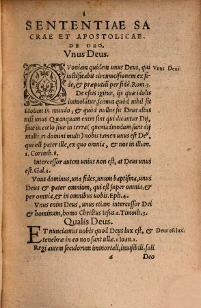 Sententiae Sacrae et Apostolicae