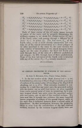 On certain properties of surfaces of the second order.