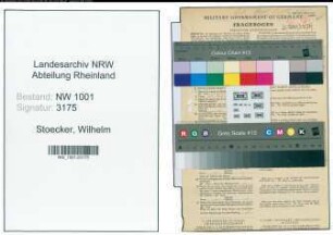 Entnazifizierung Wilhelm Stoecker, geb. 22.01.1905 (Beamter)