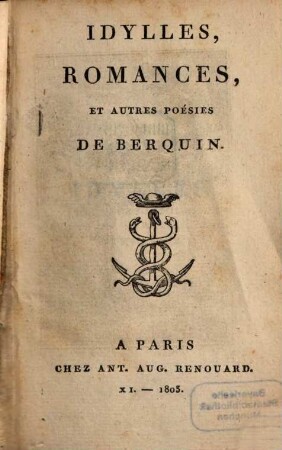 Oeuvres complètes de Berquin, 14. Idylles, romances et autres poesies