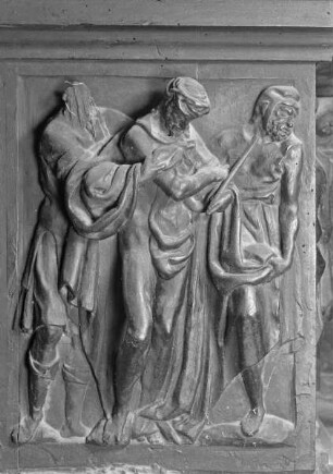 Hauptaltar mit Szenen aus dem Marienleben — Rückwand des Hochaltars — Auferstehung Christi