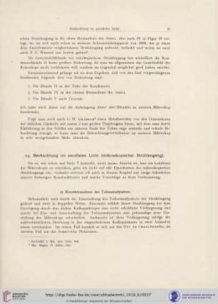 14. Beobachtung im parallelen Licht (mikroskopischer Strahlengang)