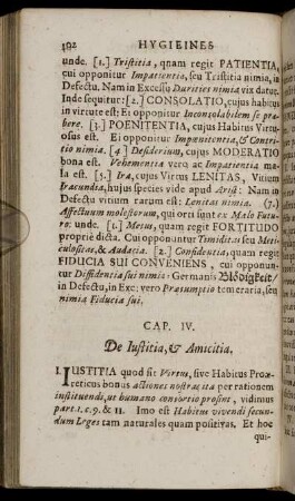 Cap. IV. De Iustitia, & Amicitia