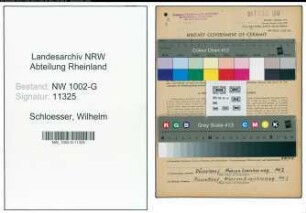 Entnazifizierung Wilhelm Schloesser, geb. 02.12.1911 (Kellner)