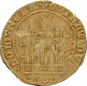 Münze, ⅓ Chaise d'or, 1404 - 1417