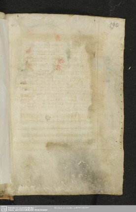 190r-190v: Leerseiten, 190v: mit Einträgen (15. Jh.)