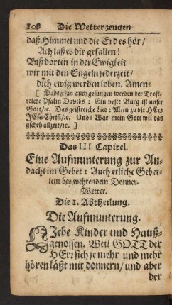 Die 1. Abtheilung. Die Aufmunterung.