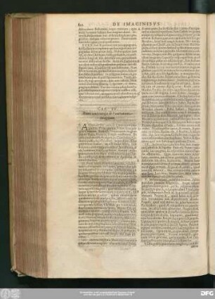 Cap. IV. Status controversiae de Veneratione Imaginum.