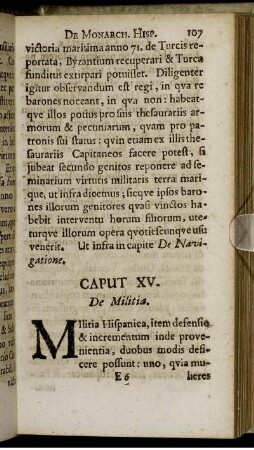 Caput XV. De Militia.