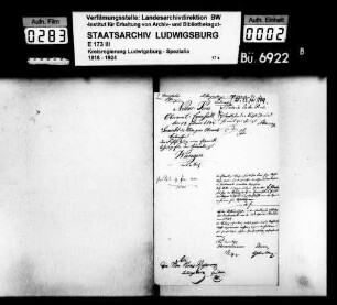 Stiftungspfleger und Offizianten, Oberamt Cannstatt