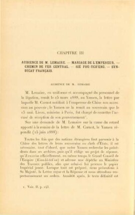 Chapitre III. Audience de M. Lemaire. - ...