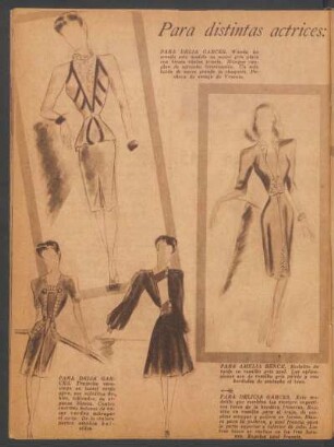 Para distintas actrices: Delia Garcés, Amelia Bence, Nedda Francy