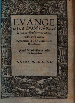 Evangelia dominicalia in versiculos extemporaliter versa