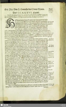 Das CCXXXVI. Capitel