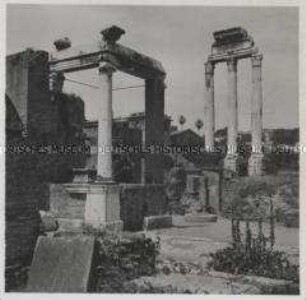 Rom, Forum Romanum, Tempel der Vesta, Aedes Castoris (Tempel des Castor und Pollux)