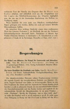 333-334 [Rezension] Portmann, Heinrich, Der Bischof von Münster