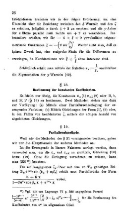 § 18. Bestimmung der konstanten Koeffizienten.