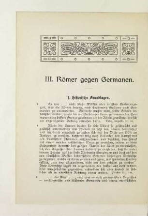 III. Römer gegen Germanen