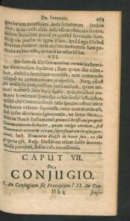 Caput VII. De Conjugio.