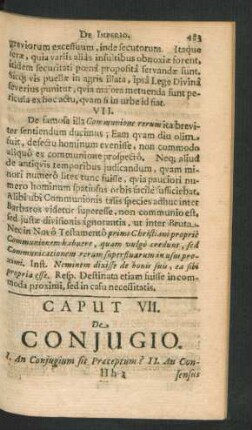 Caput VII. De Conjugio.