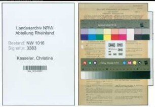 Entnazifizierung Christine Kesseler , geb. 18.02.1908 (Kindergaertnerin)