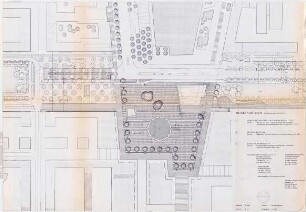 Hansjakob, Gottfried; München - Riem; Neue Messe München, Messestadt Riem - Messestadt, Gestaltungsplan (Lageplan), Beleuchtungskonzept Zentraler Platz