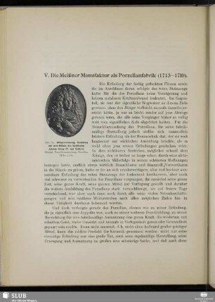 V. Die Meißner Manufaktur als Porzellanfabrik (1713-1719)