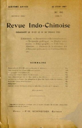 30 Juin 1907. No. 60.