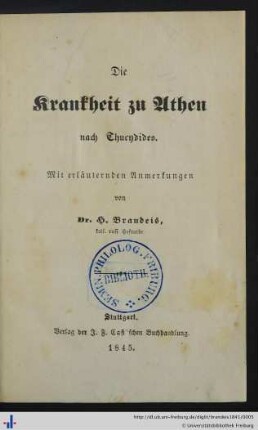Die Krankheit zu Athen