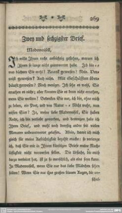 Zwey und sechzigster Brief