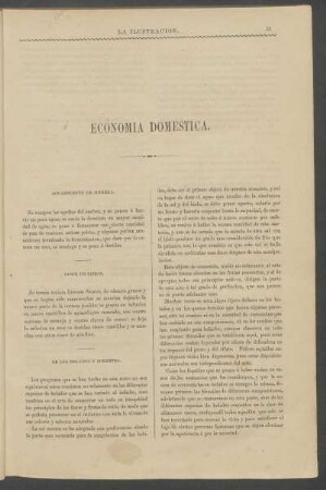 Economía doméstica.