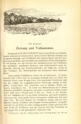 VII. Kapitel. Zerrung und Vulkanismus