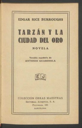Tarzán y la ciudad del oro : novela