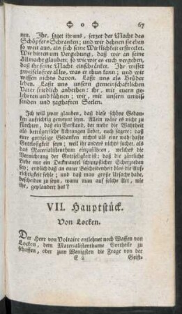 VII. Hauptstück. Von Locken
