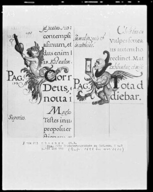 Erläuterungsbände zu den Bußpsalmen des Orlando di Lassos und den Motetten des Cyprian de Rore — Mischwesen mit einem Stundenglas