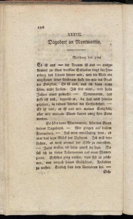 XXXVII. Dagobert an Montmartin. - L. Dagobert an Eichthal.