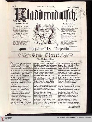 25: Kladderadatsch: Humoristisch-satyrisches Wochenblatt