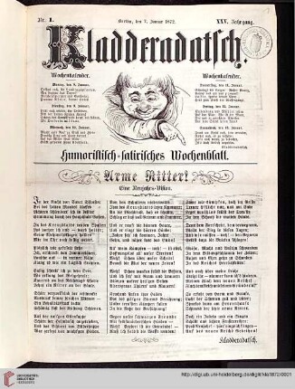 25: Kladderadatsch: Humoristisch-satyrisches Wochenblatt