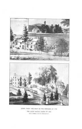 Views Front And Rear Of The Seminary Of 1790 - The Boys' School House Of 1822 With Funehal In The Foreground