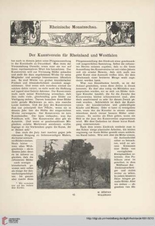 Rheinische Monatsschau : der Kunstverein für Rheinland und Westfalen