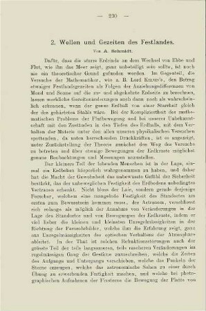 Wellen und Gezeiten des Festlandes