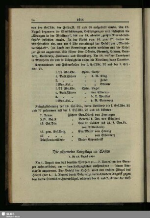 Die allgemeine Kriegslage im Westen